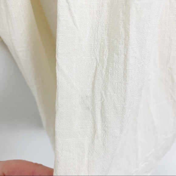 Stella Pardot Paris Crochet Long Sleeve Button Front Dress Cream Small Casual - Picture 4 of 6